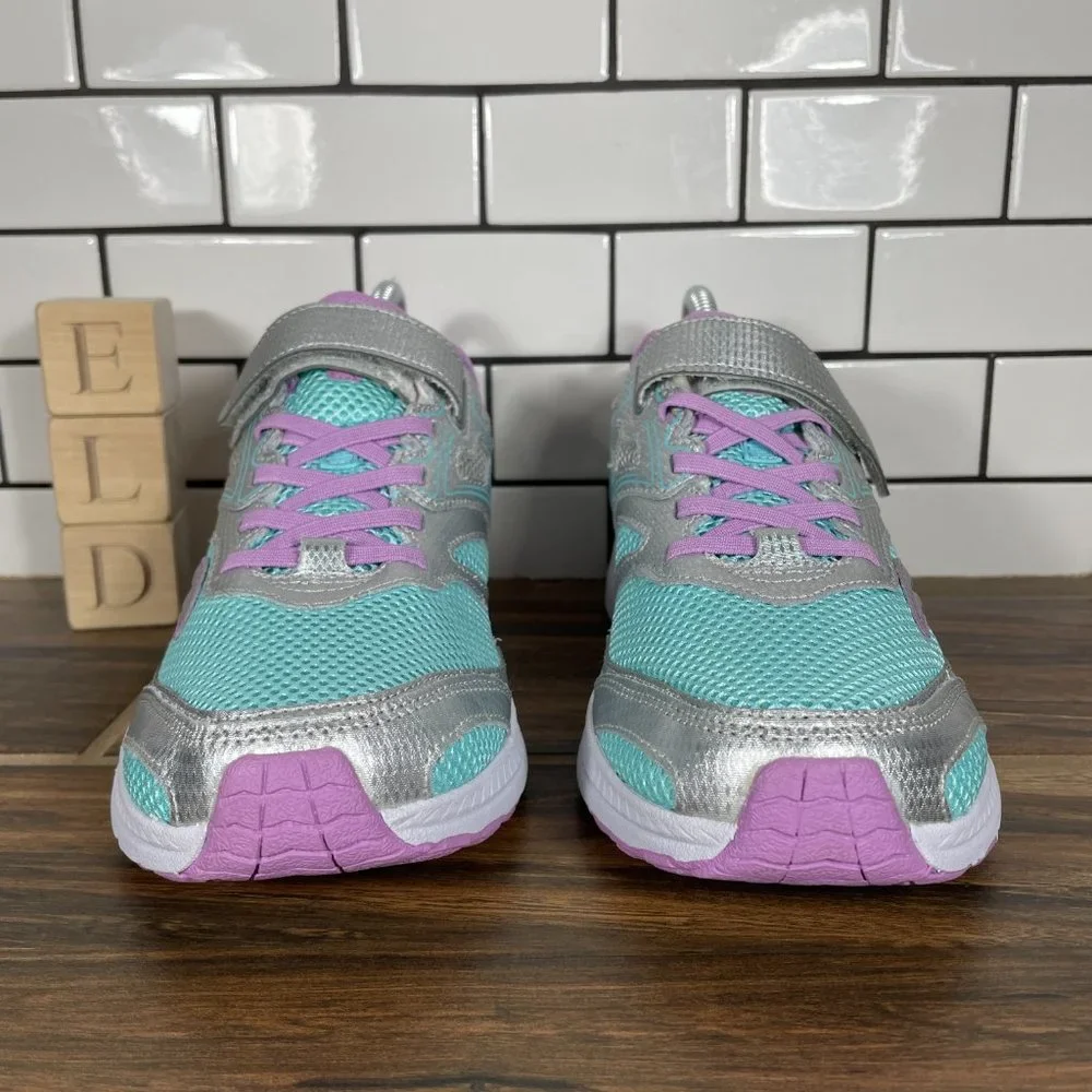 Saucony Cohesion 12 A/C Youth Girls Size 6.5 Shoes Multicolor Active Sneaker NEW